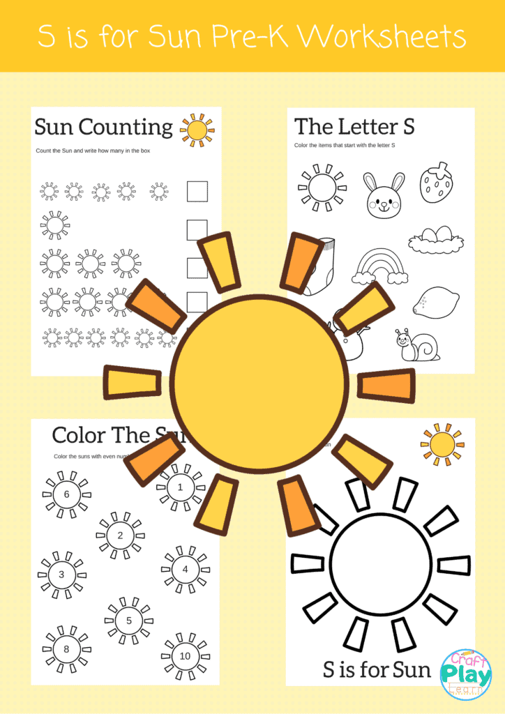 letter s worksheets for preschool kids