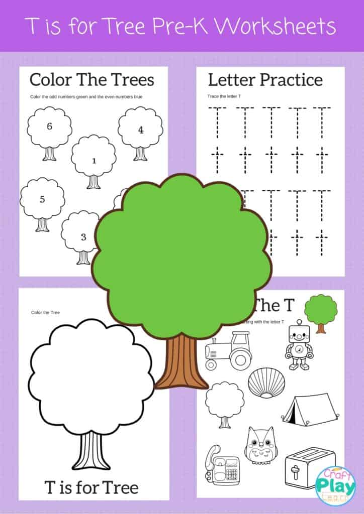 letter t worksheets for preschool kids