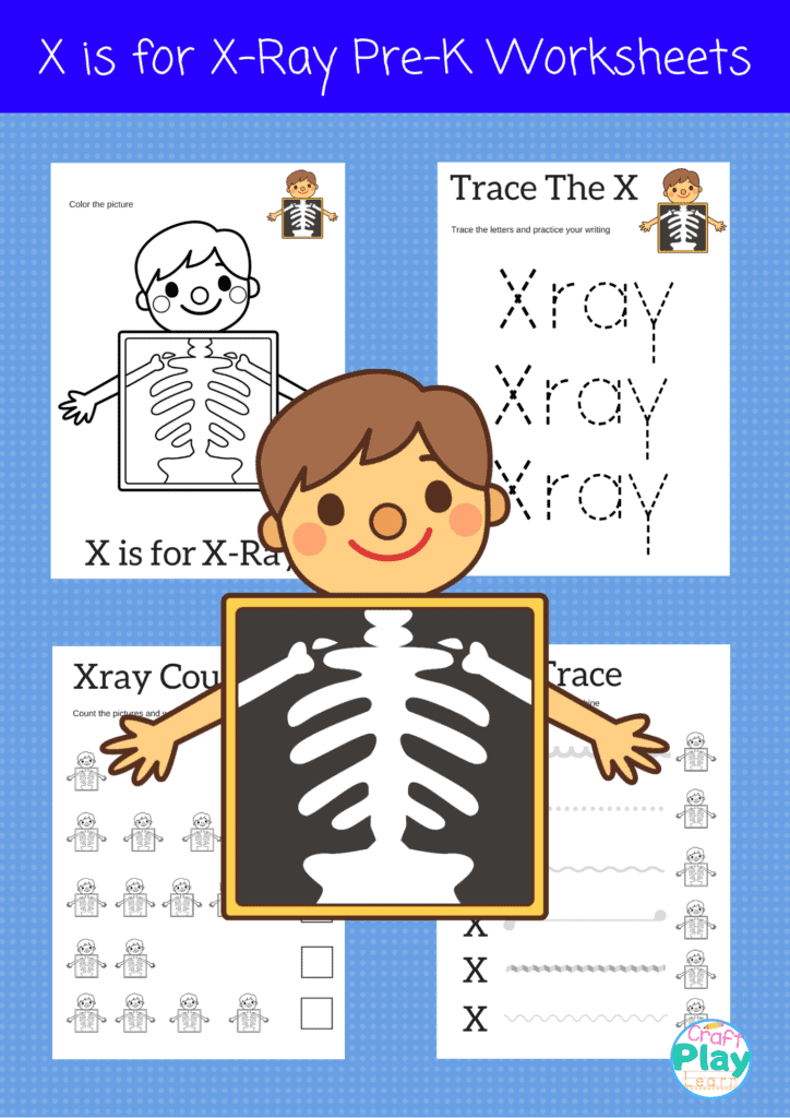 Letter X Worksheets For Preschool Kids - Craft Play Learn
