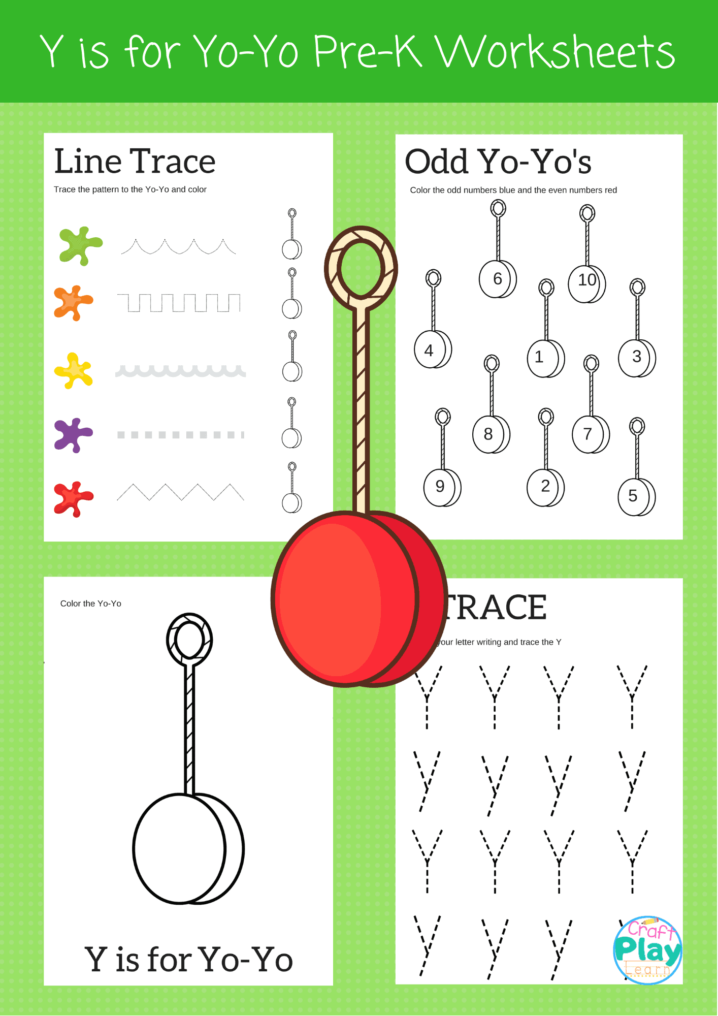 letter y worksheets for preschool kids craft play learn