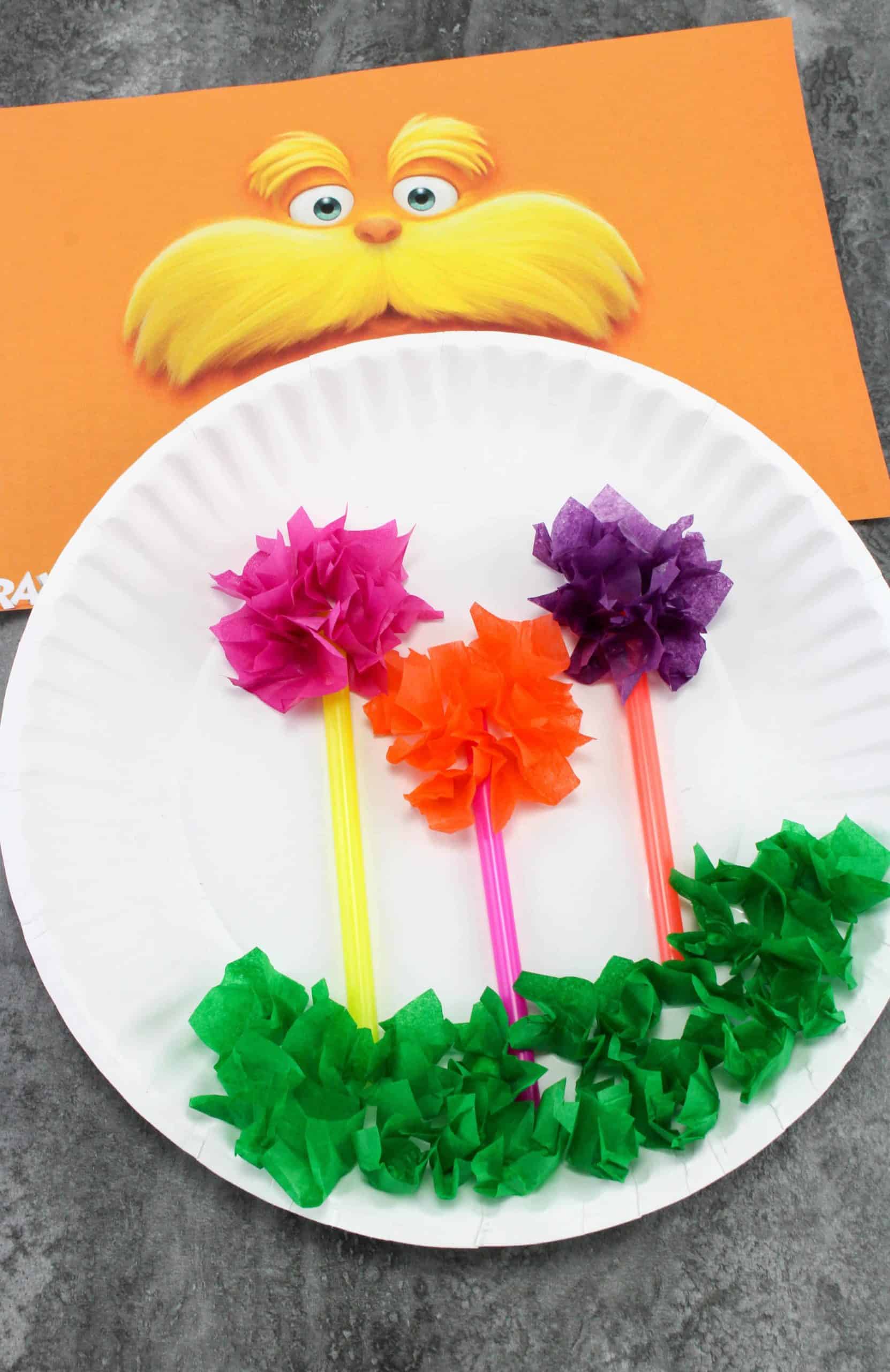 The Lorax Truffula Trees Craft - Craft Play Learn