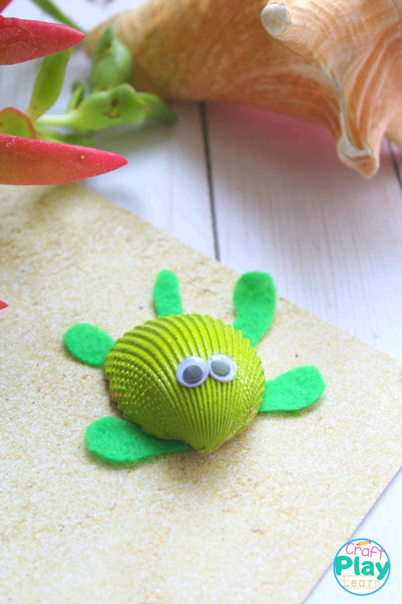 DIY Seashell Turtle Craft Ideas For Kids Craft Play Learn