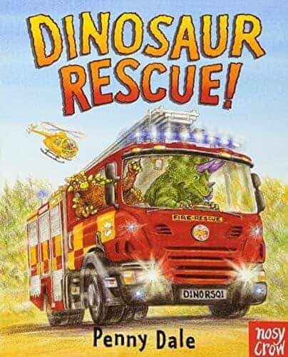 dinosaur rescue about a fire engine book for kids