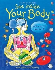 see inside your body a book for kids about the body with a skeleton on the front cover