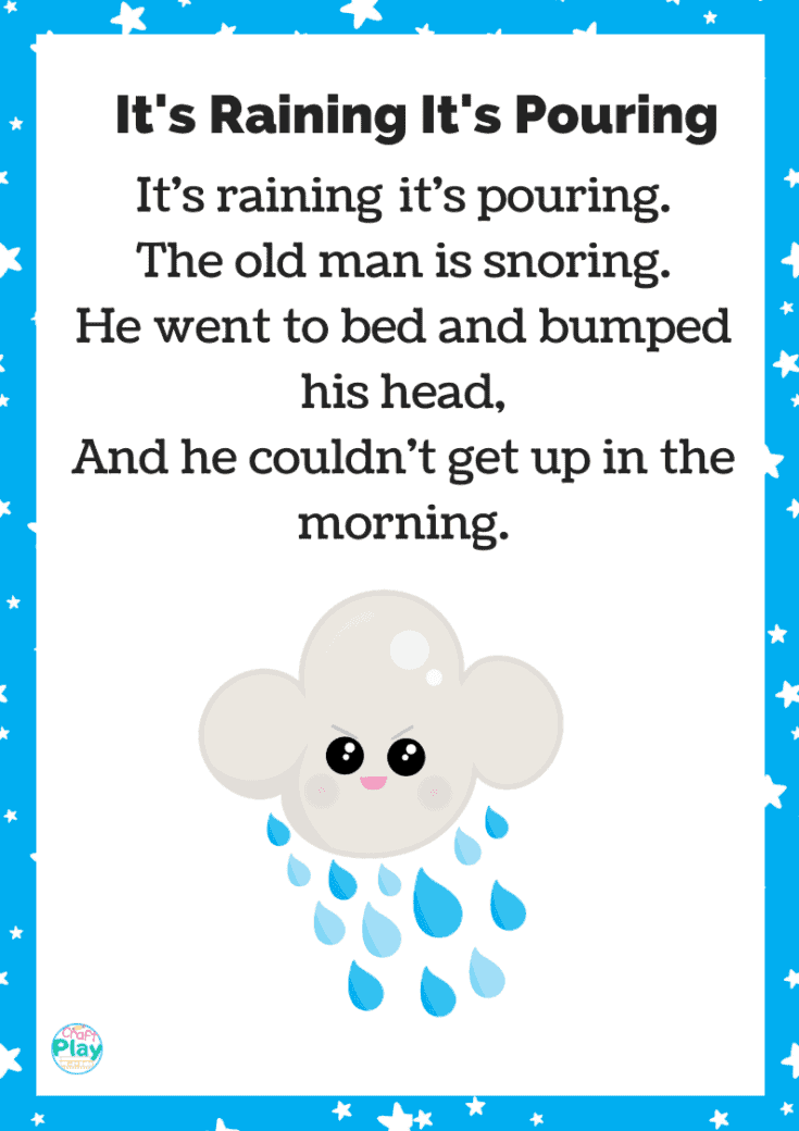 It s Raining It s Pouring Printable And Activities Craft Play Learn