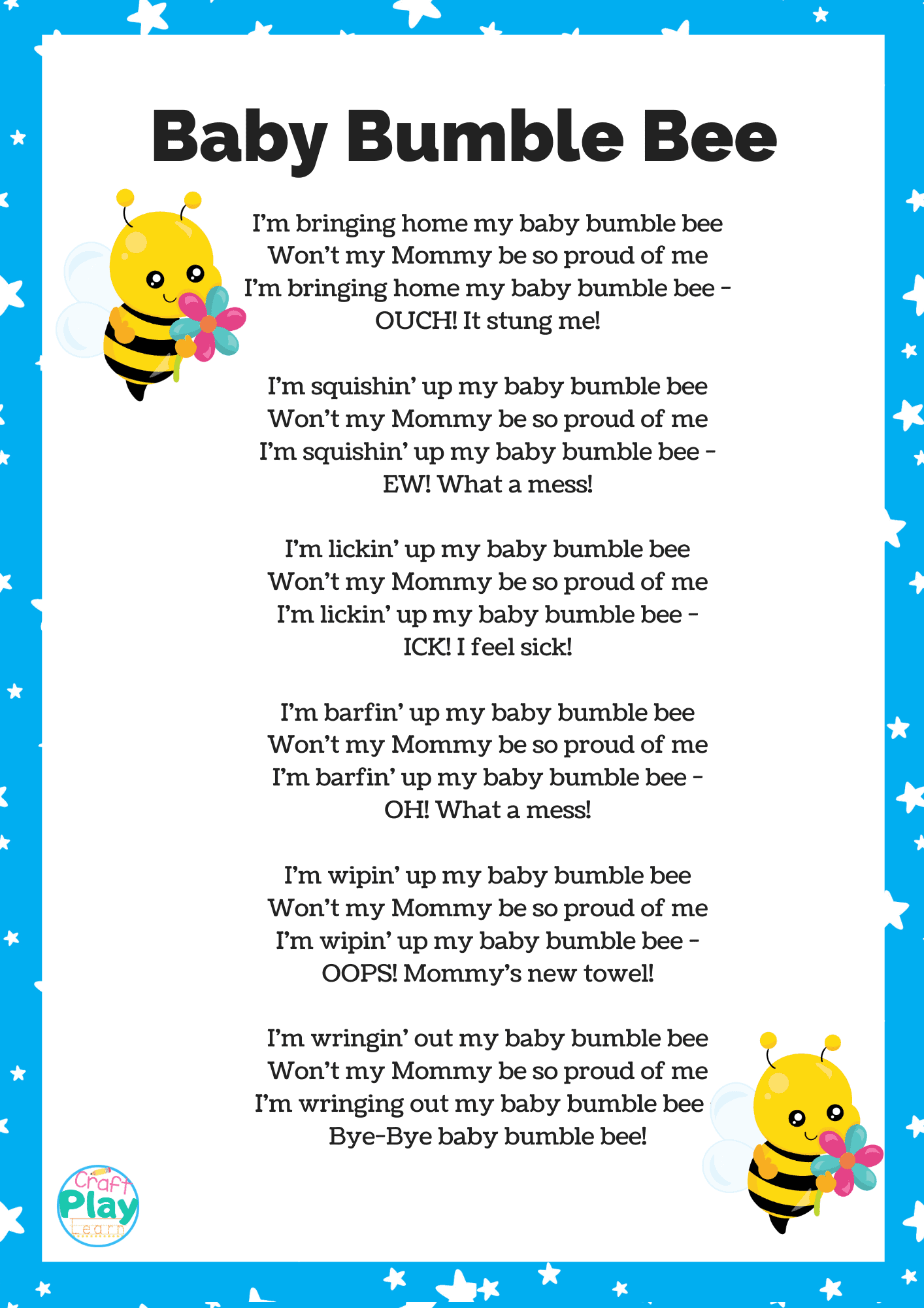 Baby Bumble Bee Song