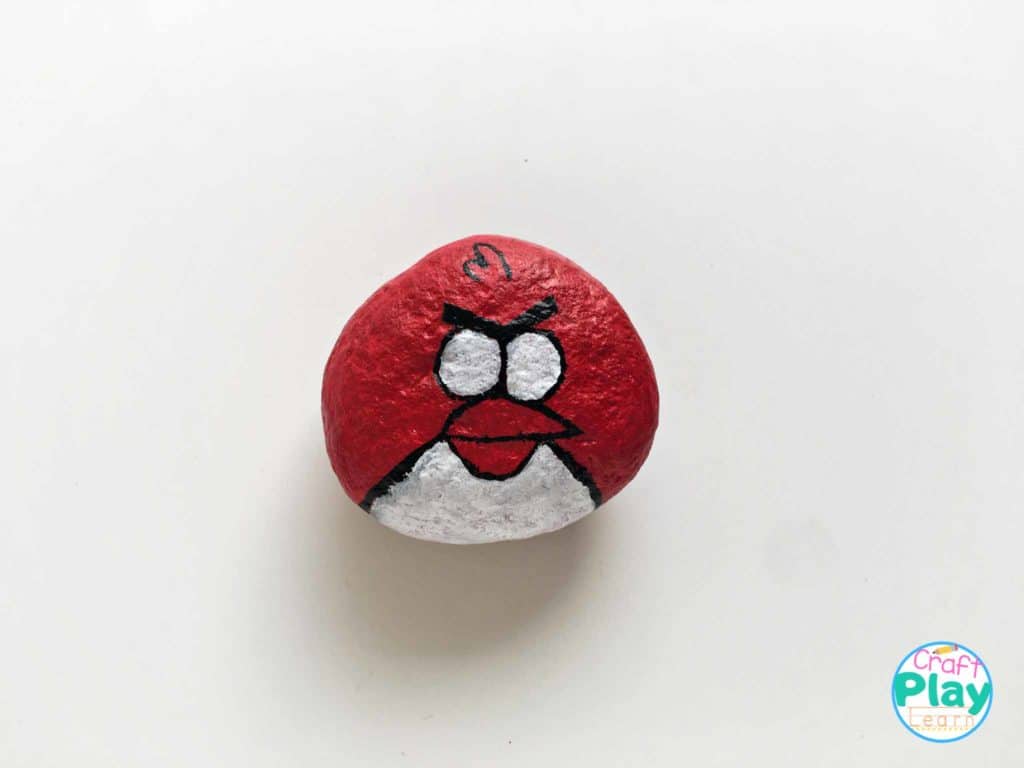 angry birds painted rocks