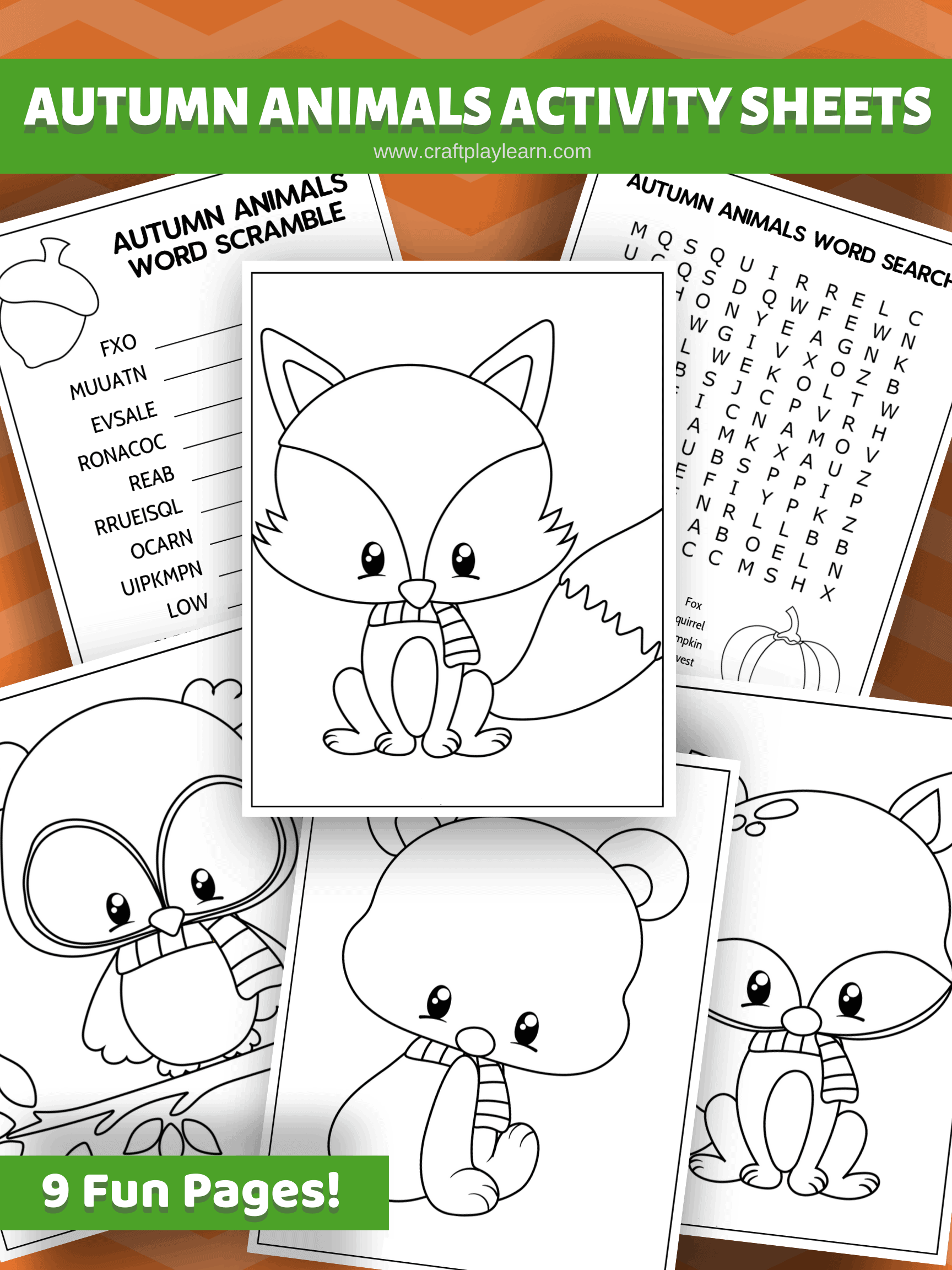 Autumn Animals Activity Printables Free Download - Craft Play Learn Autumn Animals Activity Printables Free Download - Craft Play Learn
