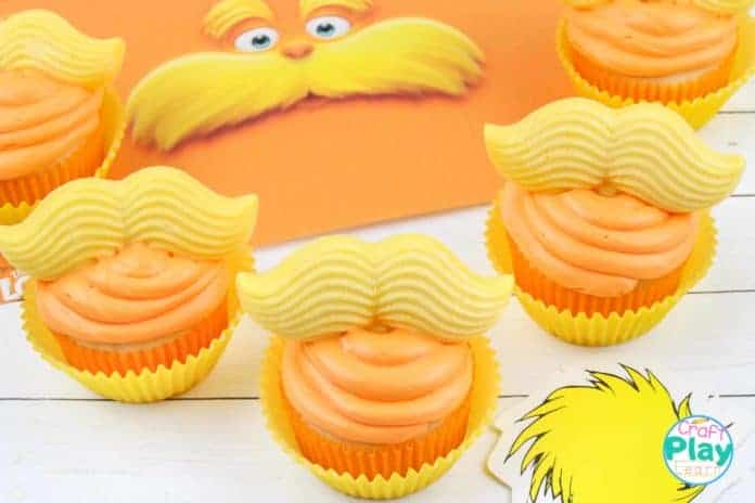 the lorax dr seuss cupcakes