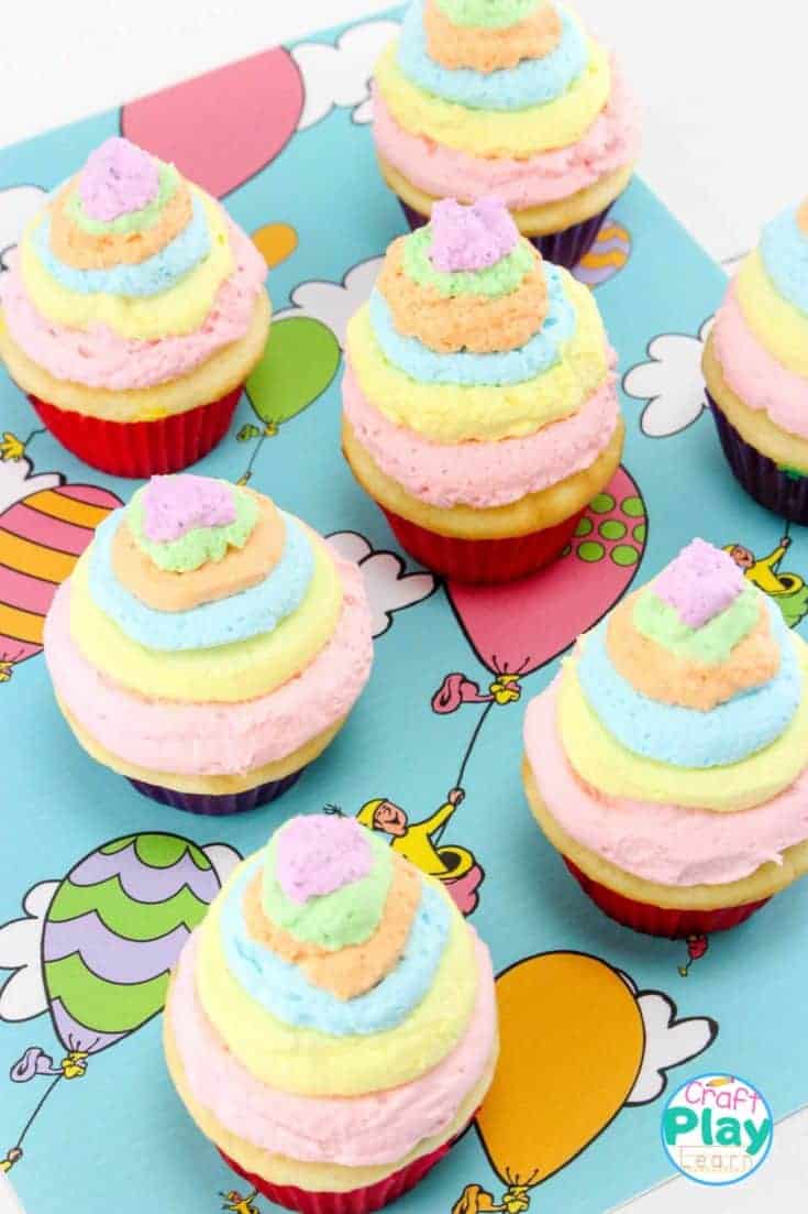 oh the places you'll go cupcakes for dr seuss party
