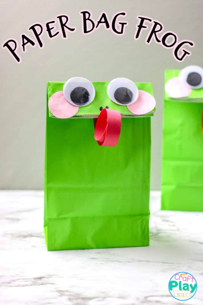 easy paper bag frog craft