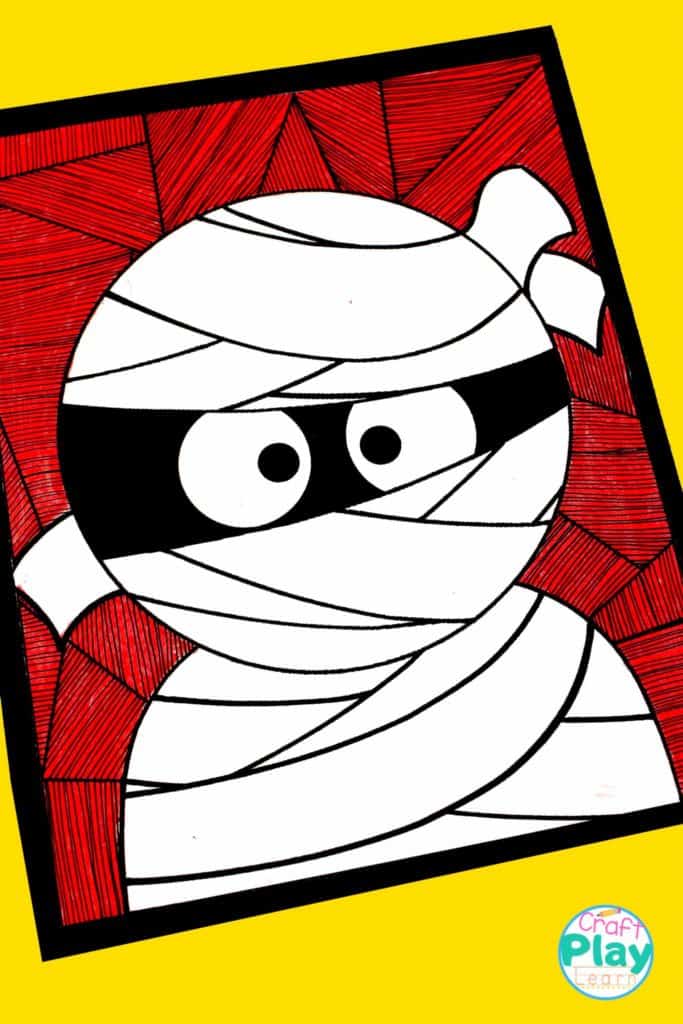 mummy line art project