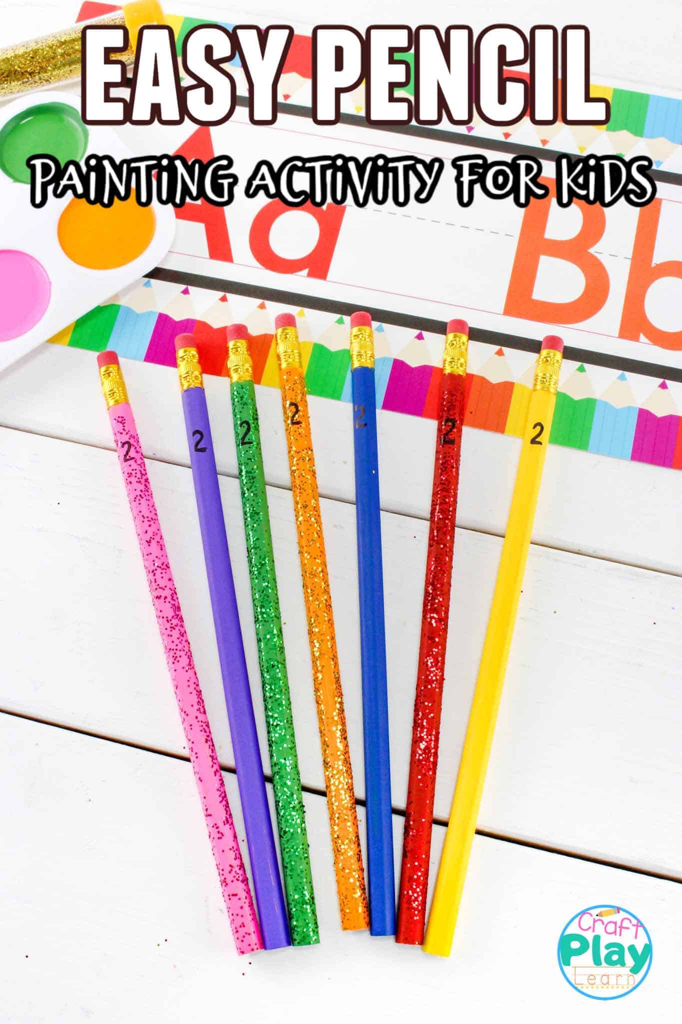 Painted Pencil Craft for Young Kids - Craft Play Learn