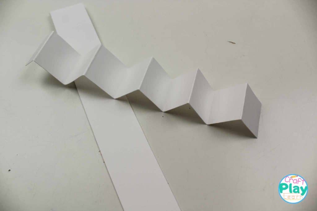 accordion legs made from paper for kids christmas craft