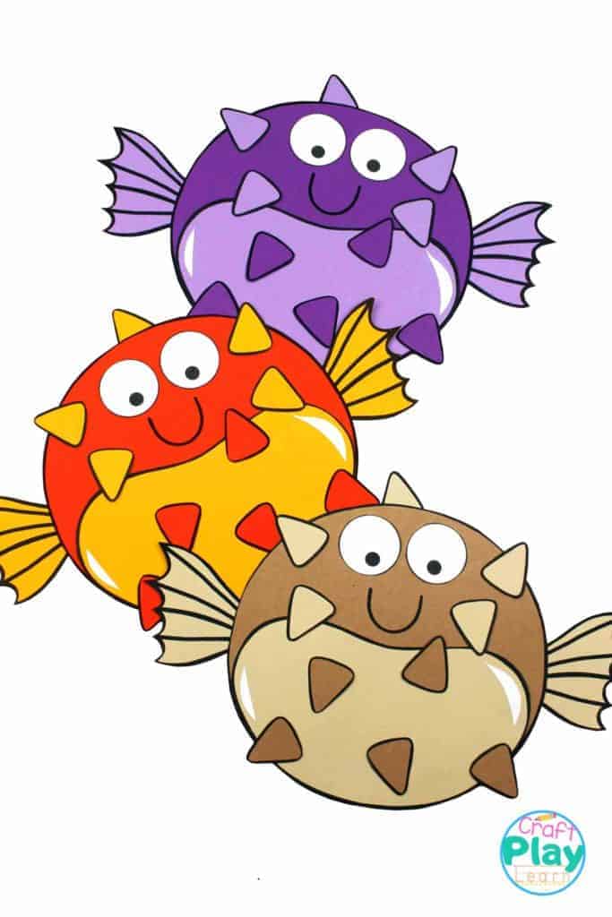 colorful puffer fish
