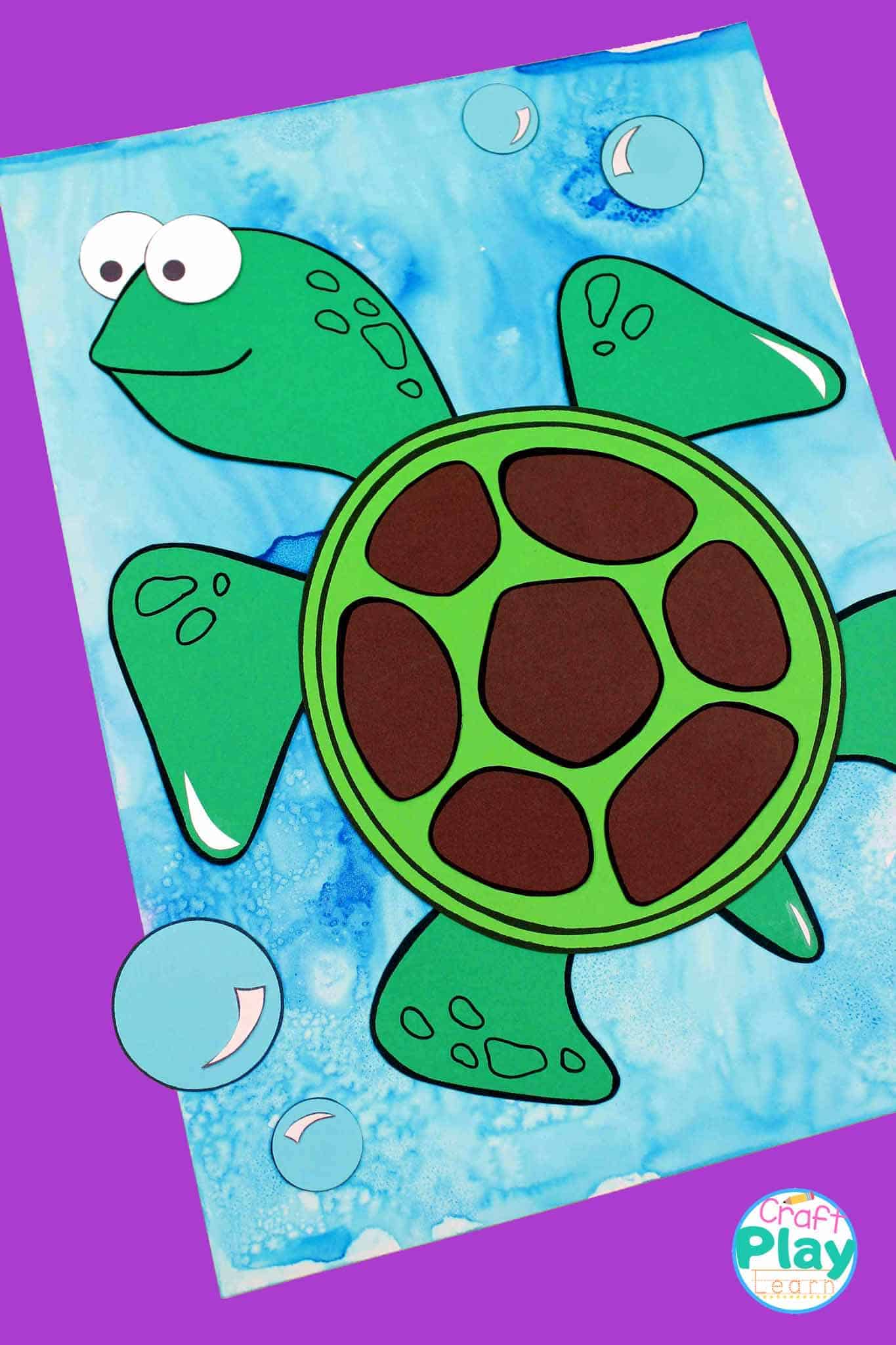 Sea Turtle Art Idea for Kids Craft - Craft Play Learn