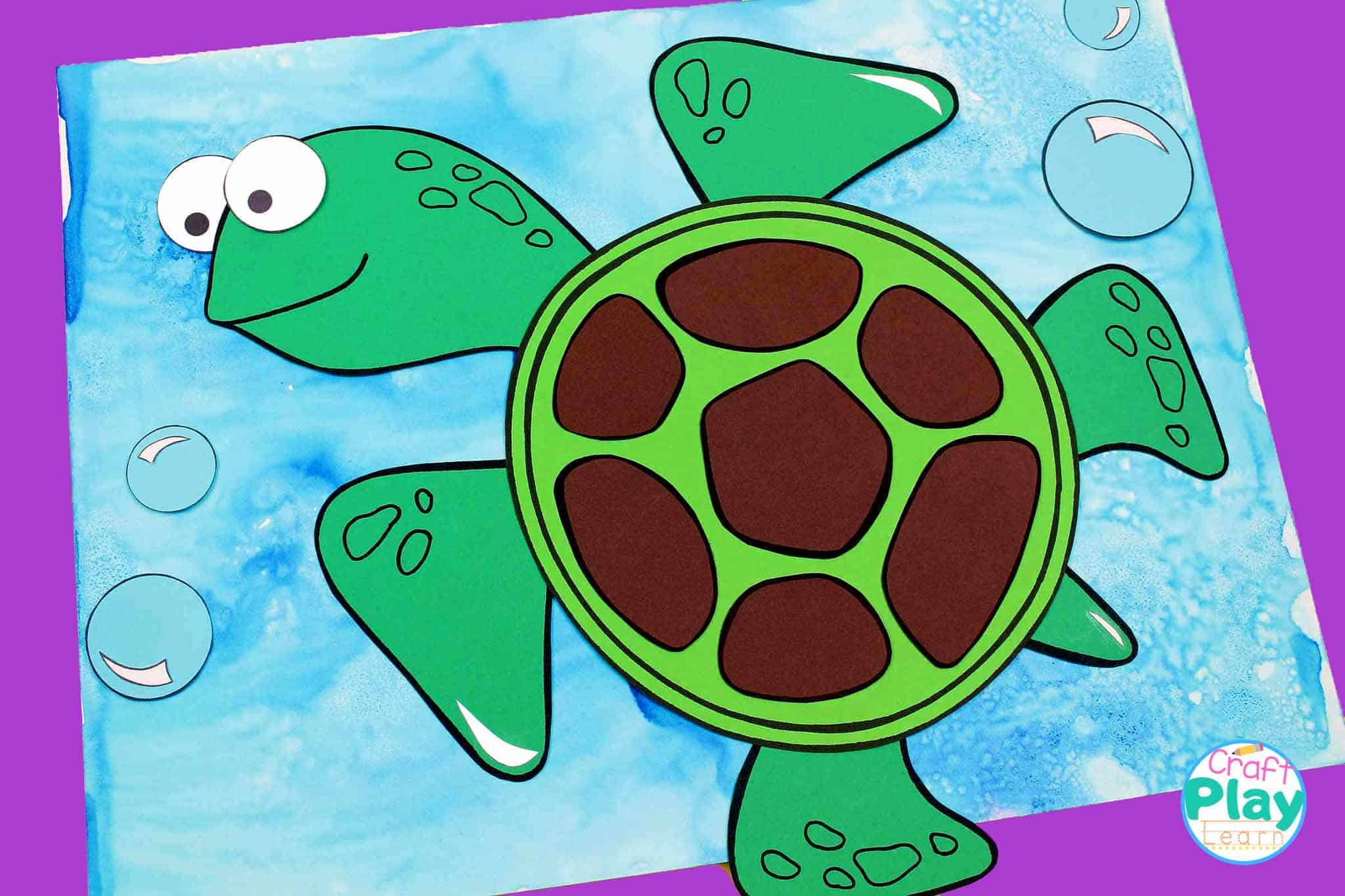 Sea Turtle Art Idea for Kids Craft Craft Play Learn