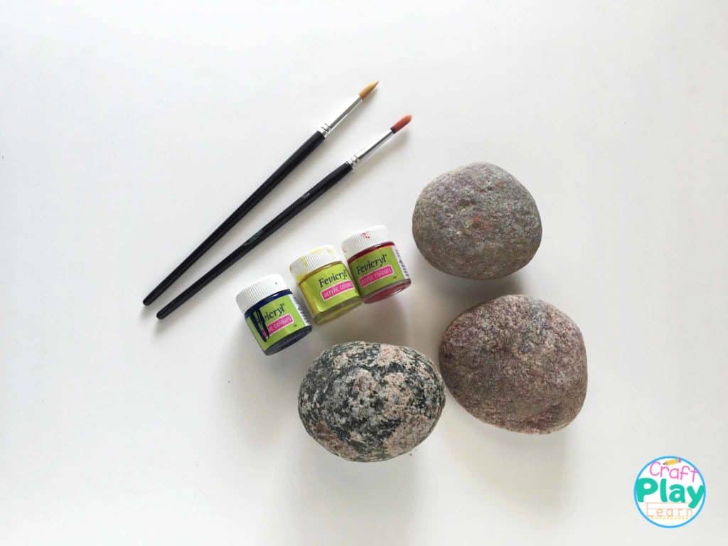 angry birds painted rocks