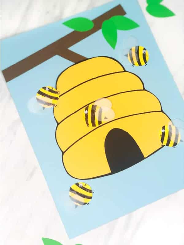 bee and hive paper craft
