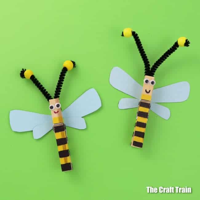 easy clothespin bee craft