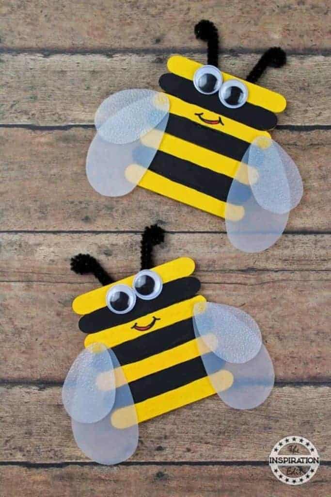 popsicle stick bumble bee craft