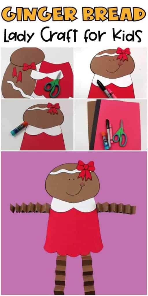 Ginger-Bread-Lady craft for kids with free template