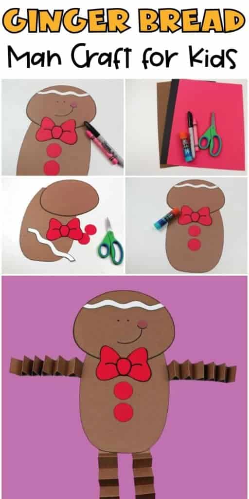 Ginger-Bread-Man craft for kids with free template