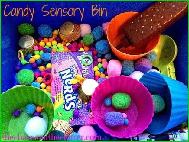 candy sensory bins