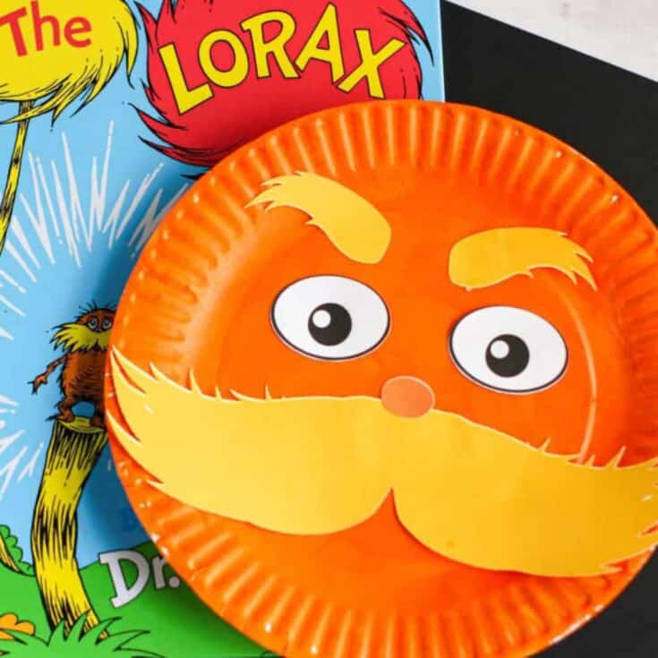 dr seuss craft the lorax paper plate craft