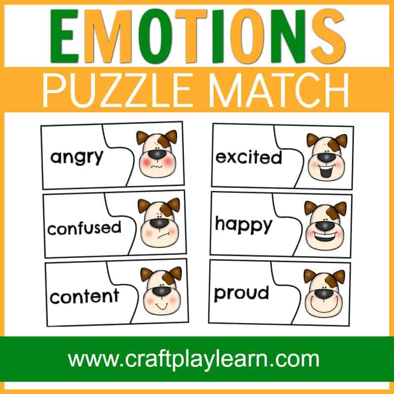 teach kids about emotions with this dog emotions page