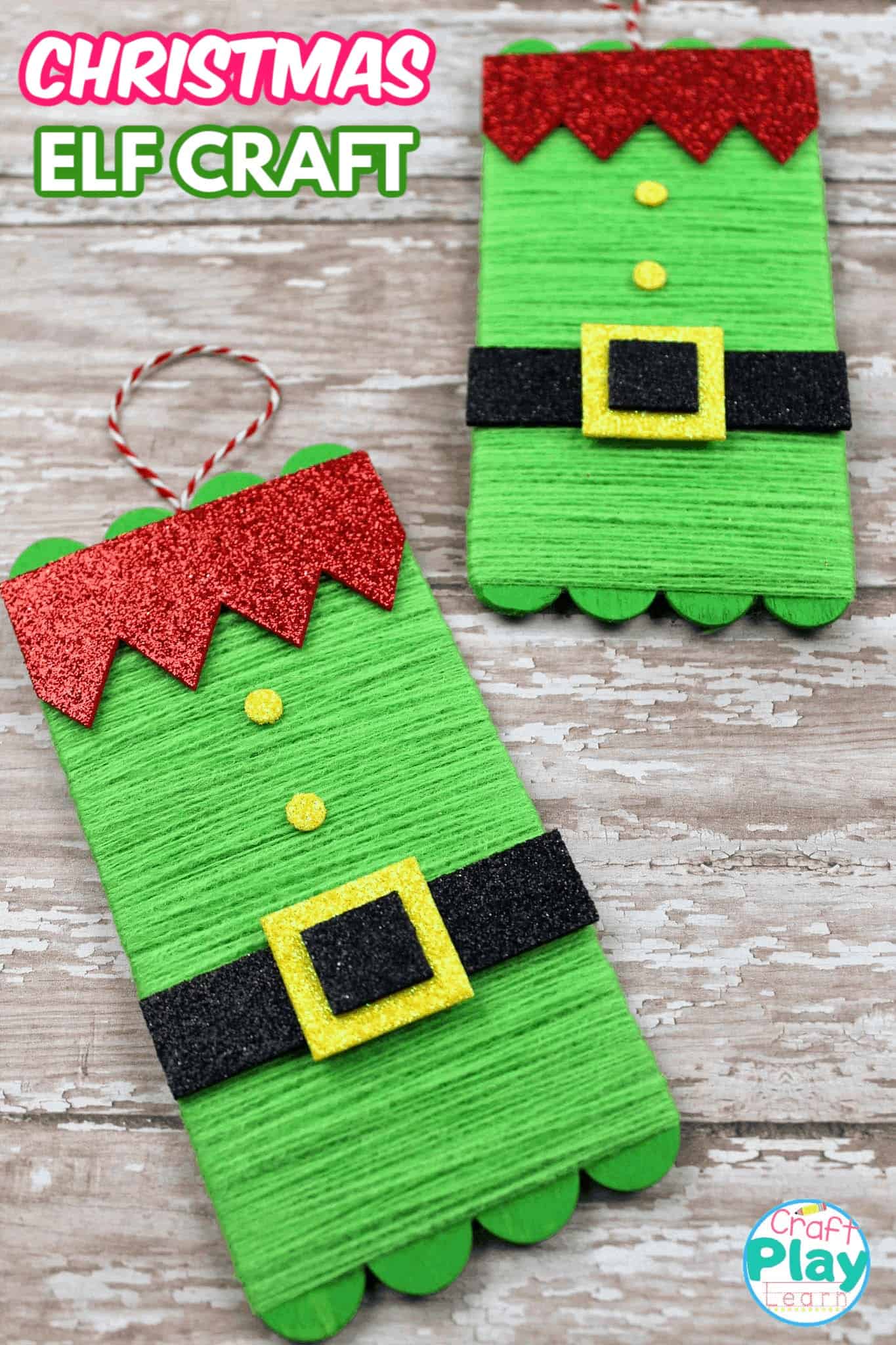 Popsicle Stick Elf Craft For Kids Craft Play Learn