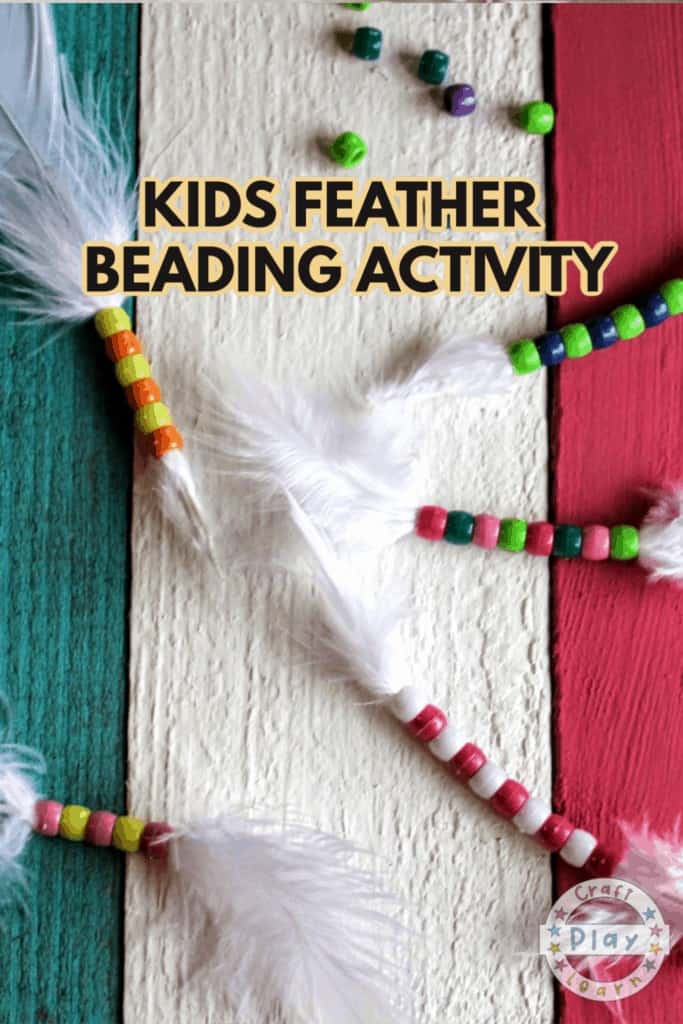Building Fine Motor Skills Feather Beading Craft Play Learn