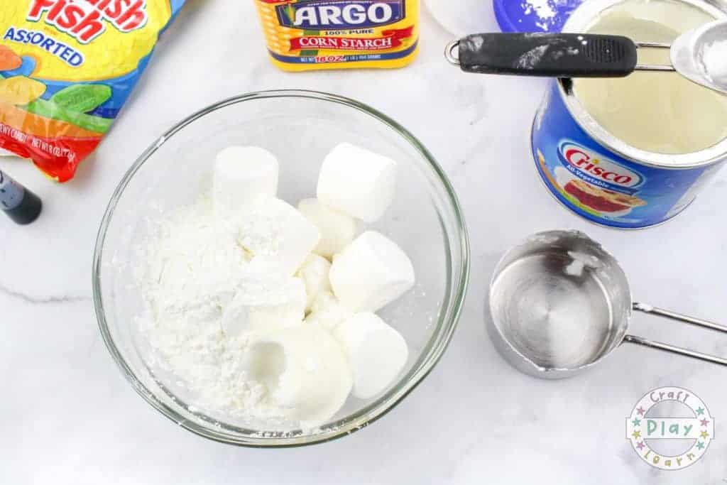 adding marshmallows to dr suess slime