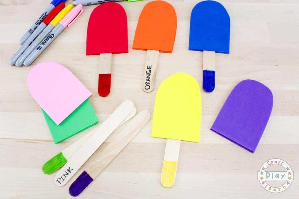 popsicle stick color matching game