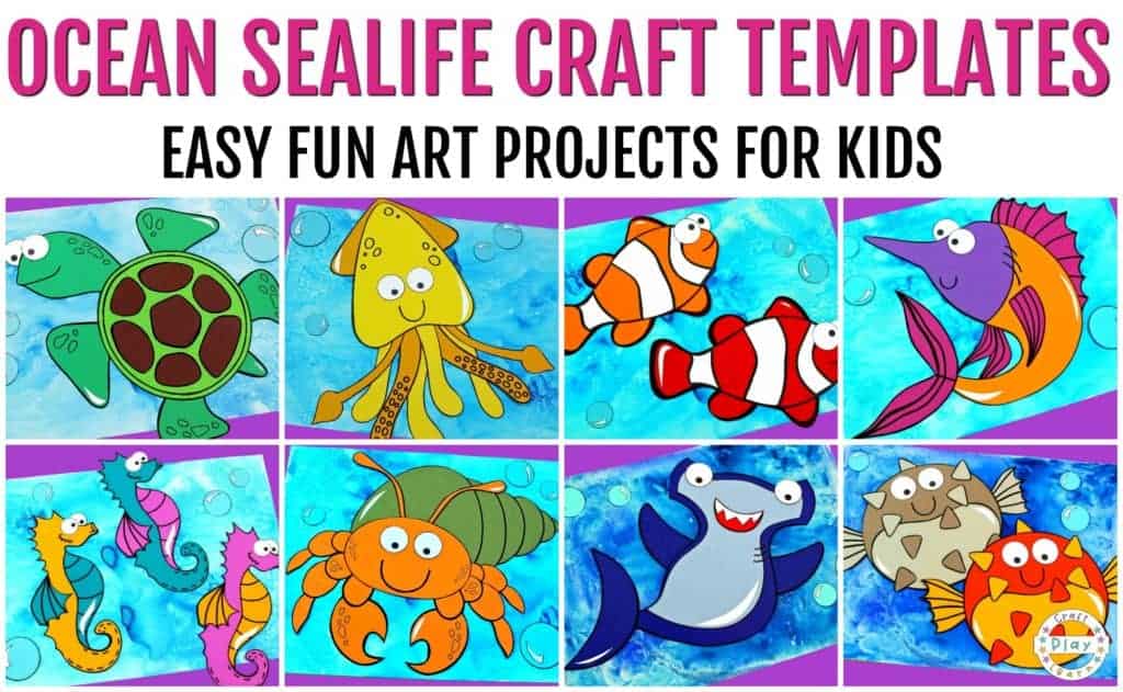 sealife craft templates for kids