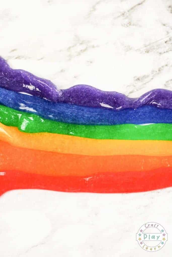 rainbow slime colors mixed together