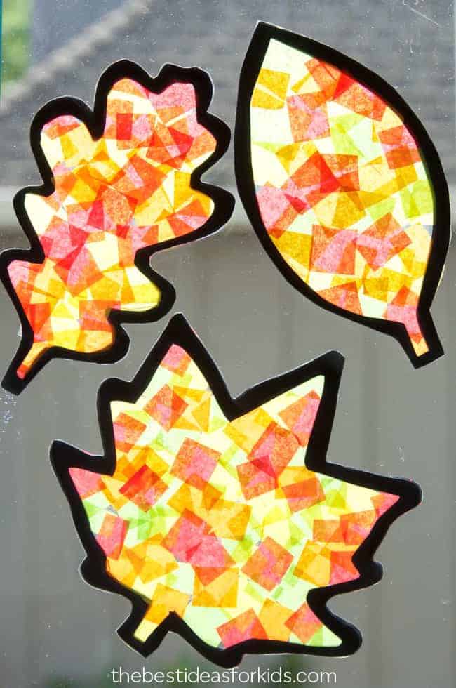 fall leaf suncatcher