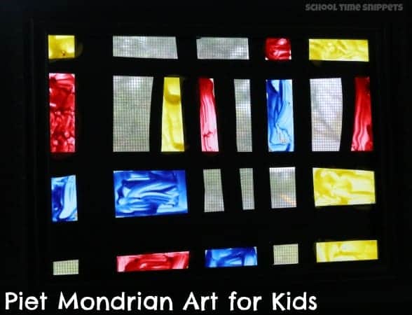 piet mondrian suncatcher