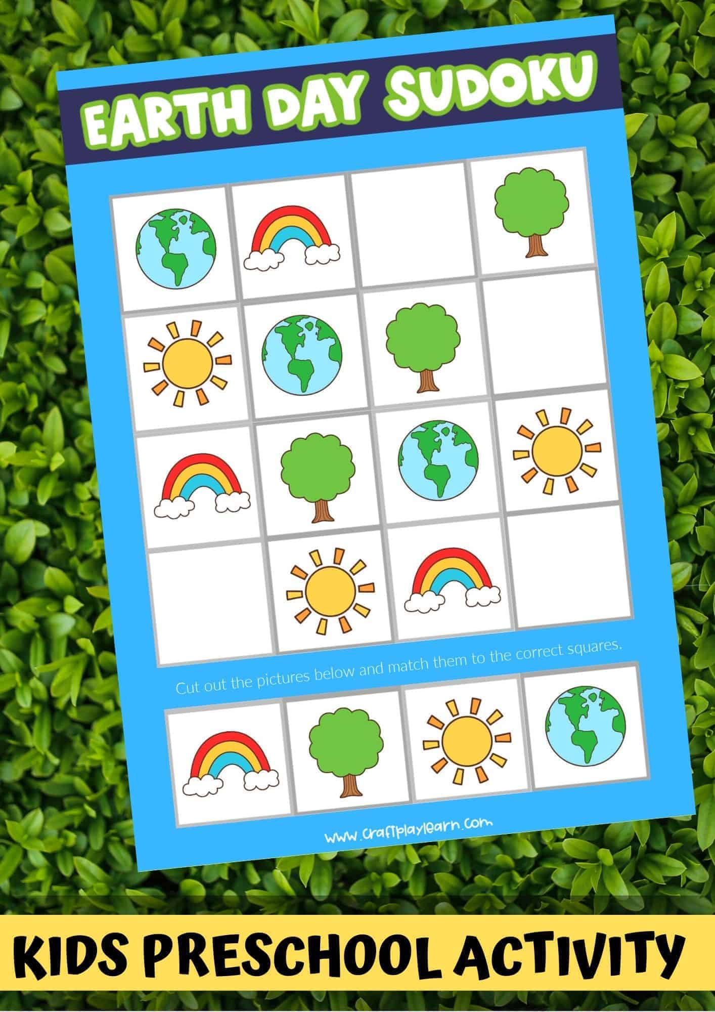 earth day sudoku for children craft play learn