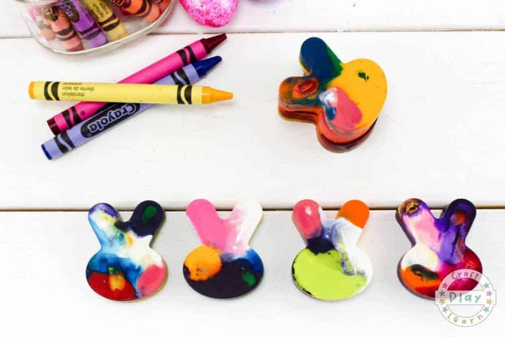 bunny crayons project for kids