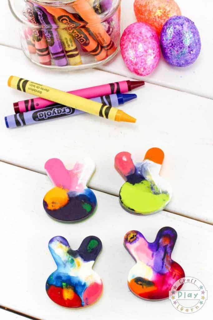 bunny crayons project for kids