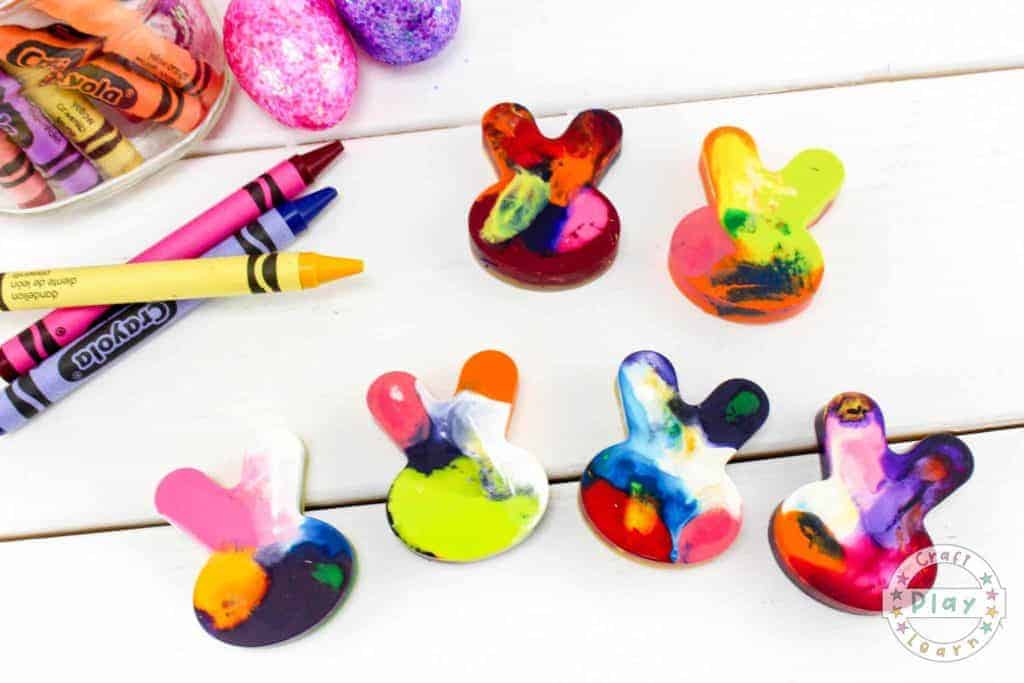 bunny crayons project for kids