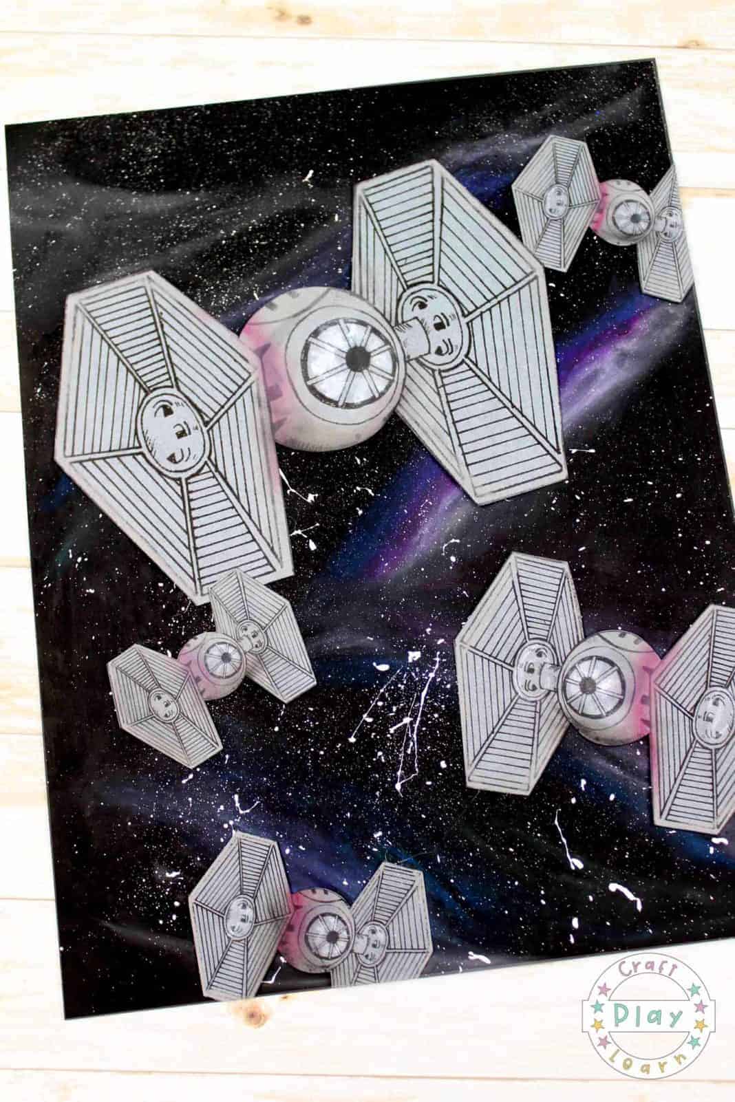 star wars tie fighter drawing art project craft play learn