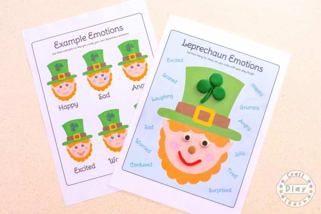 leprechaun playdough mats