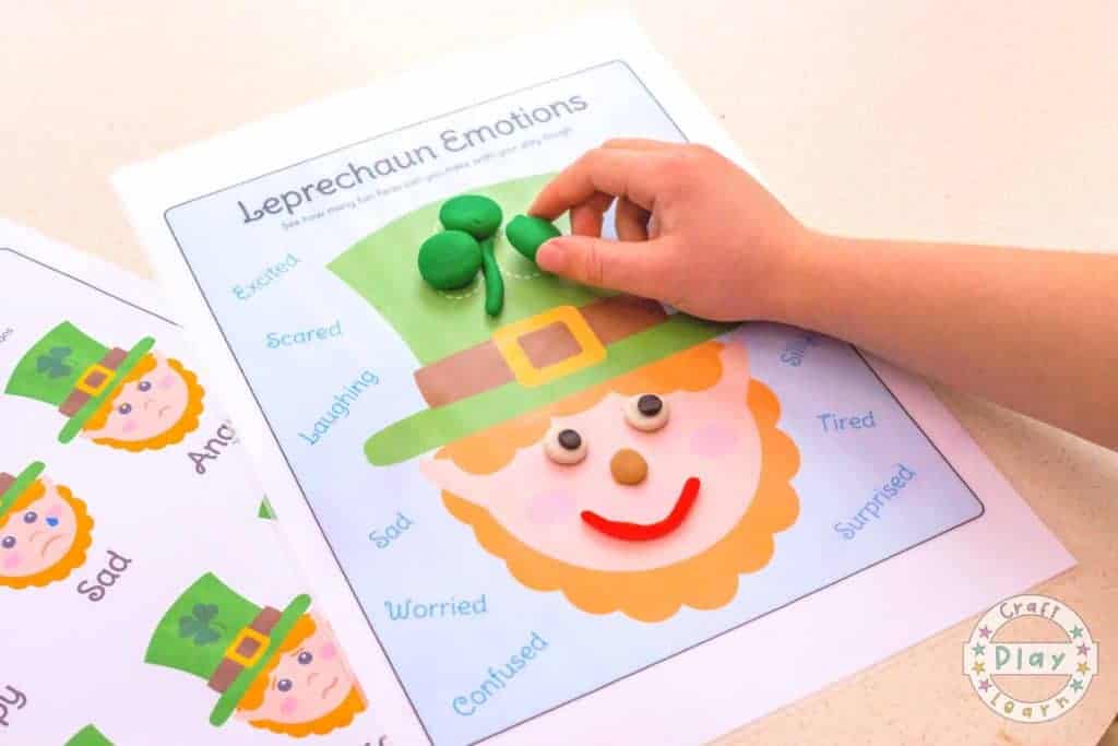 leprechaun playdough mats