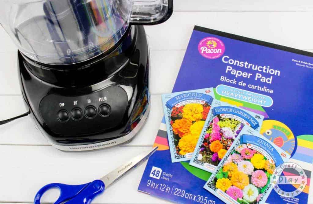 construction paper and seed bombs