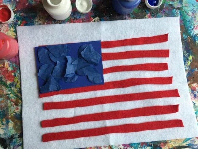 felt flag art