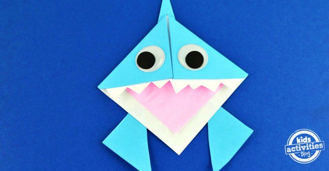 origami shark corner bookmark