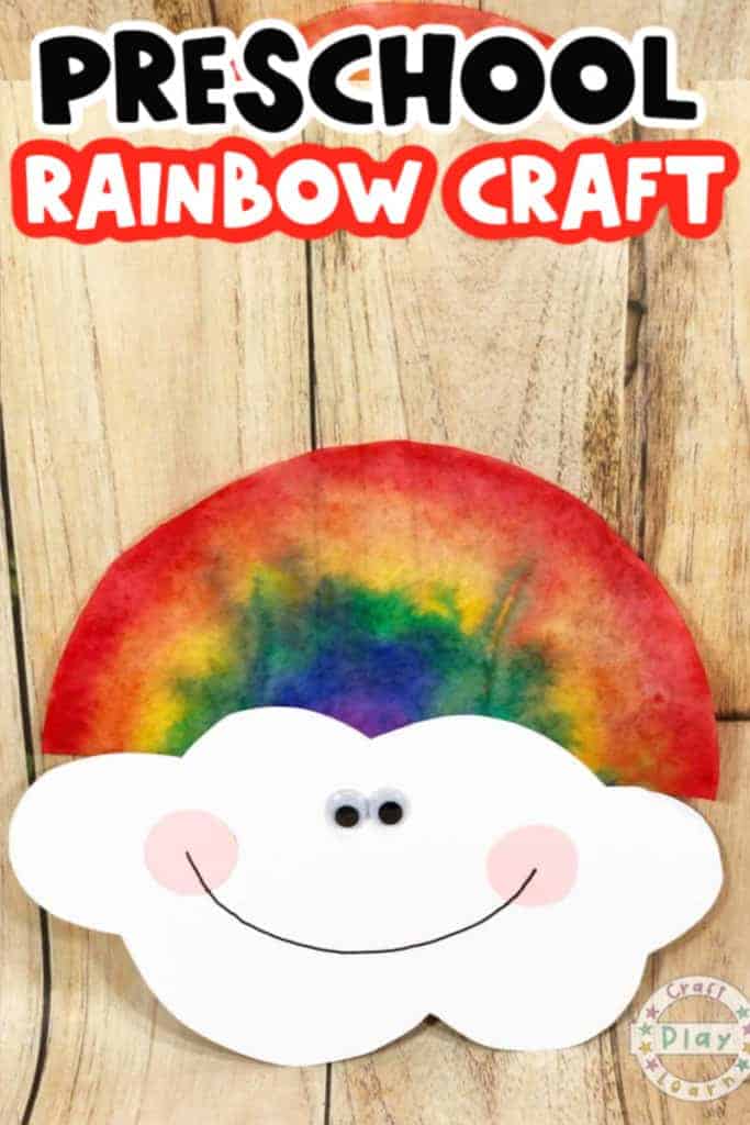 coffee filter rainbow craft