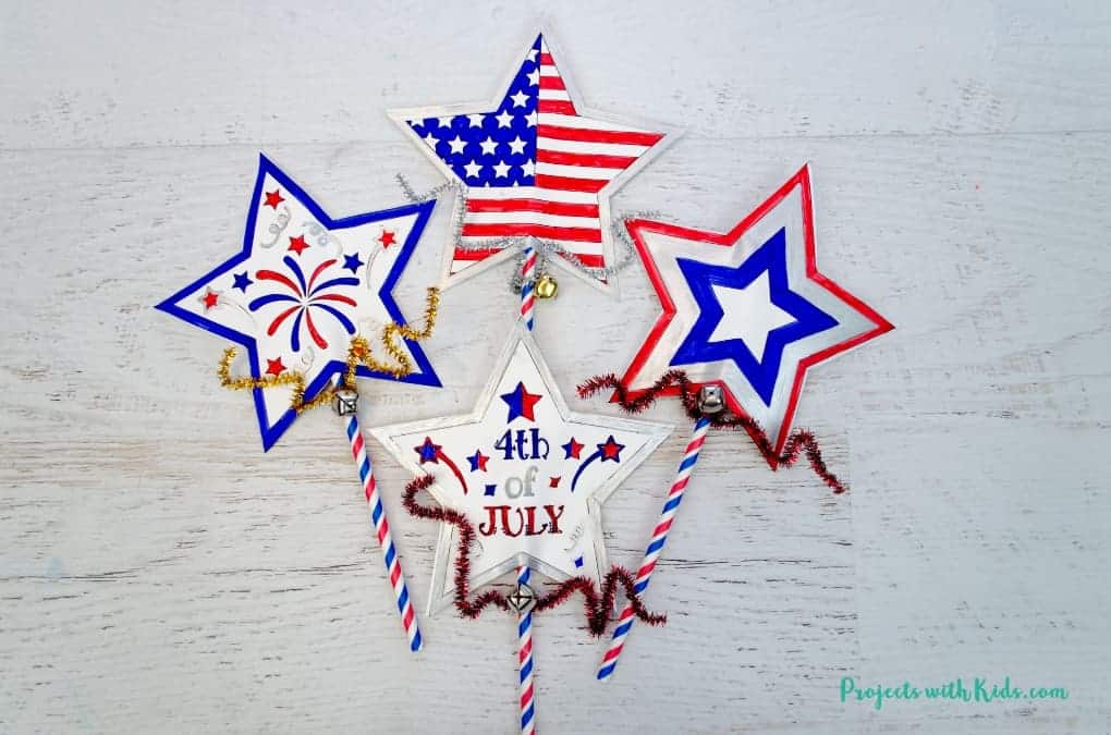 printable 4th of july wands
